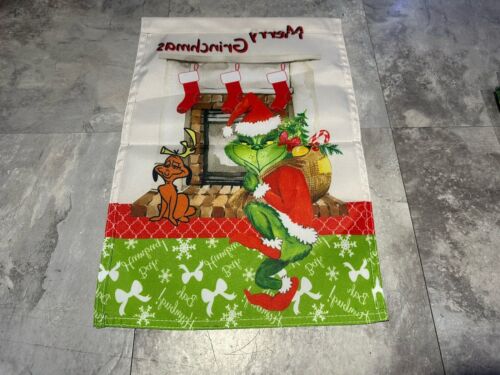12” X 18” Outdoor Yard Garden Flag Merry Grinchmas! Sign Banner Christmas