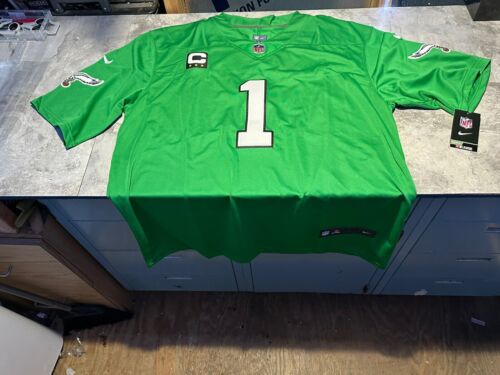 NWT Jalen Hurts Philadelphia Eagles Throwback Kelly Green Jersey Size 3XL