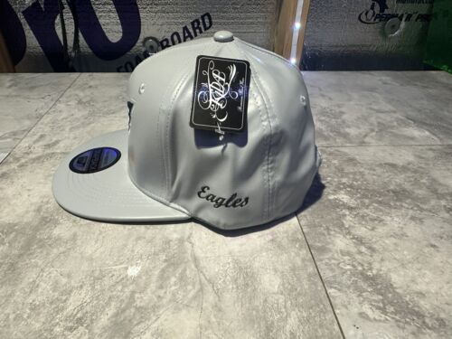 NWT Kipa Premium Philadelphia Eagles Gray Leather Adjustable Hat. Cap.