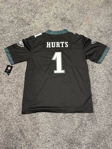 NWT Men’s 2XL Jalen Hurts #1 Philadelphia Eagles Black Jersey Size XXL