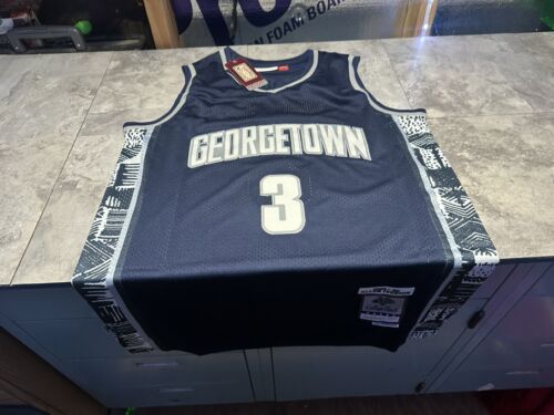 Men's Large Georgetown Hoyas Allen Iverson Mitchell & Ness College Swingman