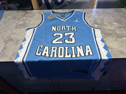 NWT Michael Jordan #23 North Carolina Elite Limited Jersey Blue Large