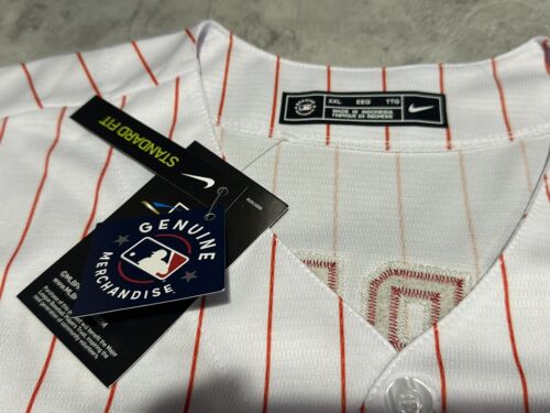 NWT Men’s Bryce Harper Phillies Home Pinstripe Jersey 2XL.