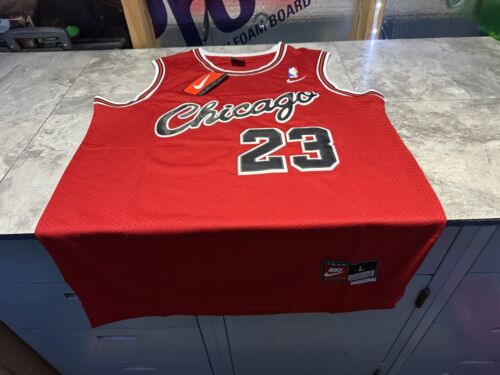 NWT NIKE TEAM Chicago Bulls Michael Jordan #45 Red Jersey Size Large