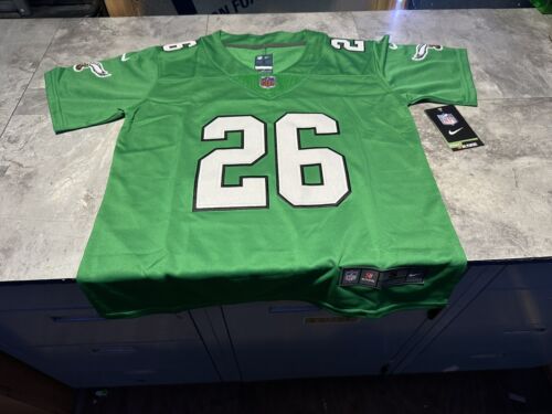 NWT Youth Small Philadelphia Eagles Saquon Barkley Throwback Kelly Green