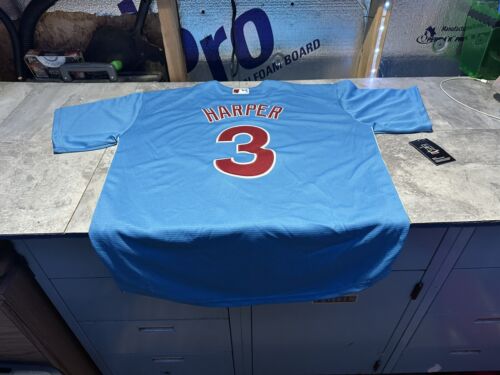 NWT Men’s Bryce Harper Phillies Powder Blue Jersey Size XLarge XL