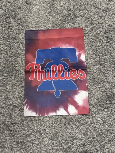 MLB Philadelphia Fightin Phils Garden Flag 2 Sided Phillies Tie Dye Yard Flag