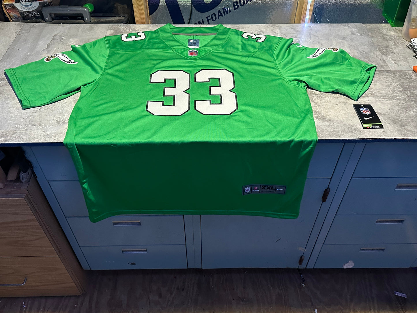 NWT Cooper DeJean Philadelphia Eagles Kelly Green Jersey Size XXLarge. 2XL