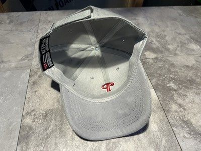 NWT Kipa Premium Philadelphia Phillies Gray/Red P Hat Cap Lid Curved Brim