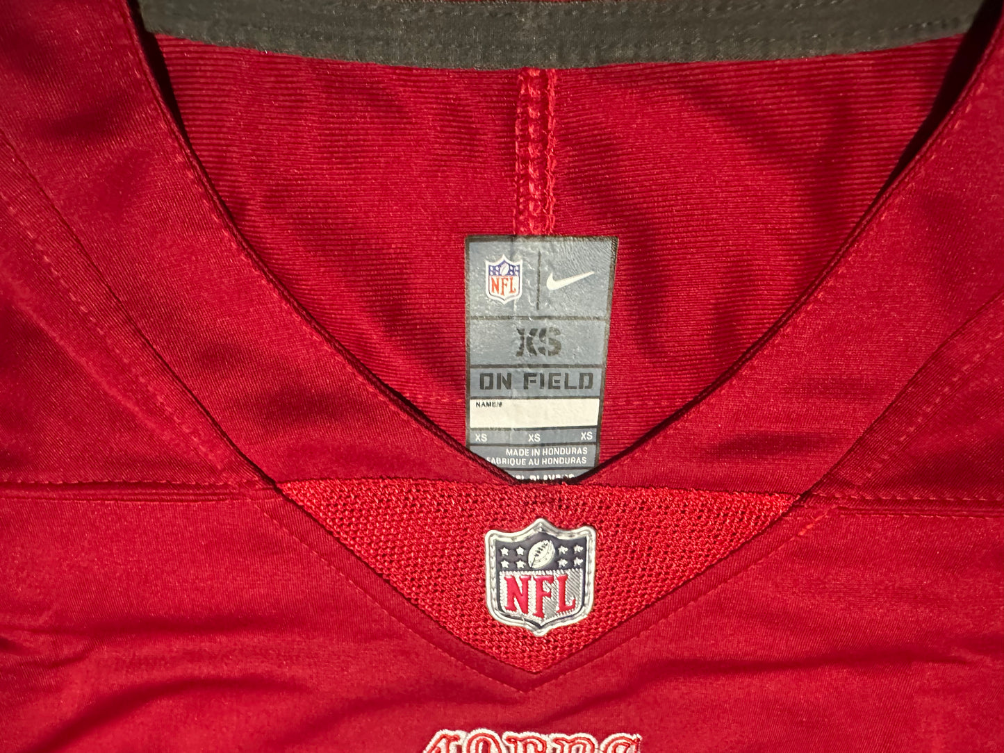 NWT Youth Christian McCaffrey # 23 San Francisco 49ers jersey Large