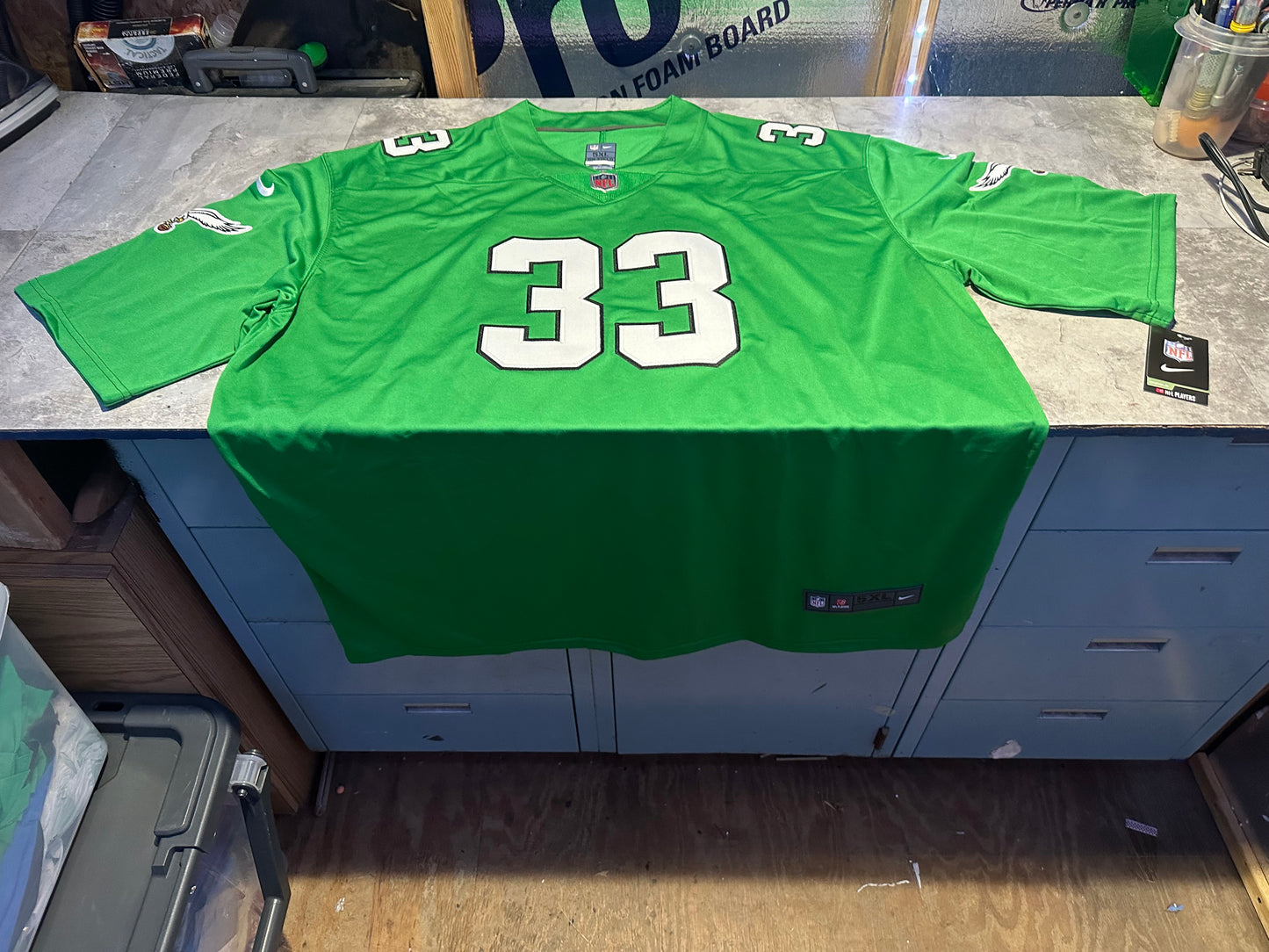 NWT 5XL Cooper DeJean Philadelphia Eagles Kelly Green Jersey Size XXXXXL