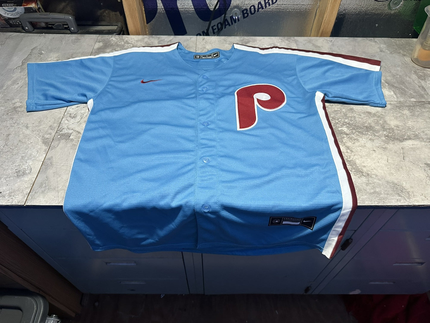 NWOT Men’s Philadelphia Phillies Powder Blue Zach Wheeler Jersey Size Small