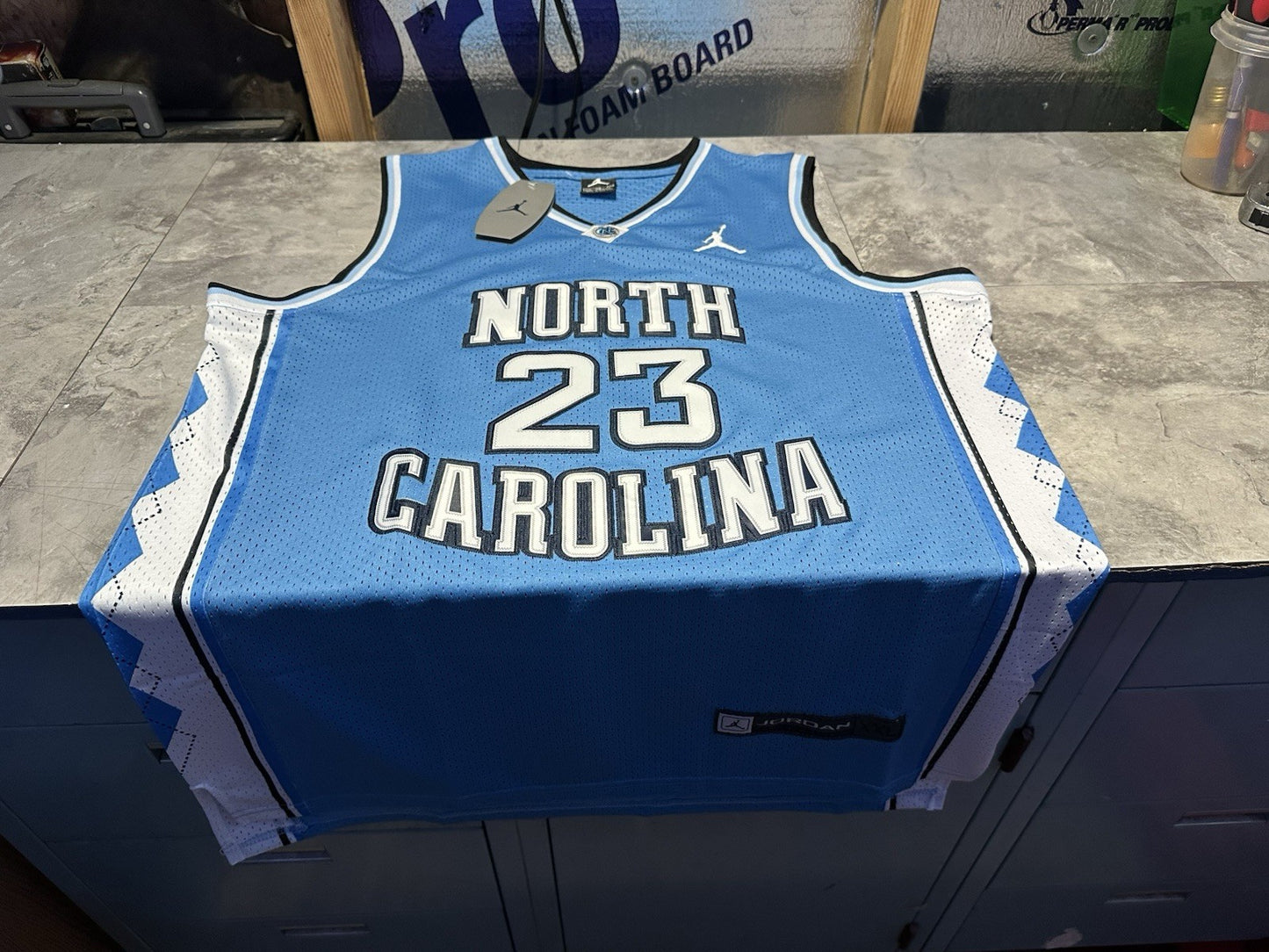 NWT Michael Jordan #23 North Carolina Elite Limited Jersey Blue XXLarg