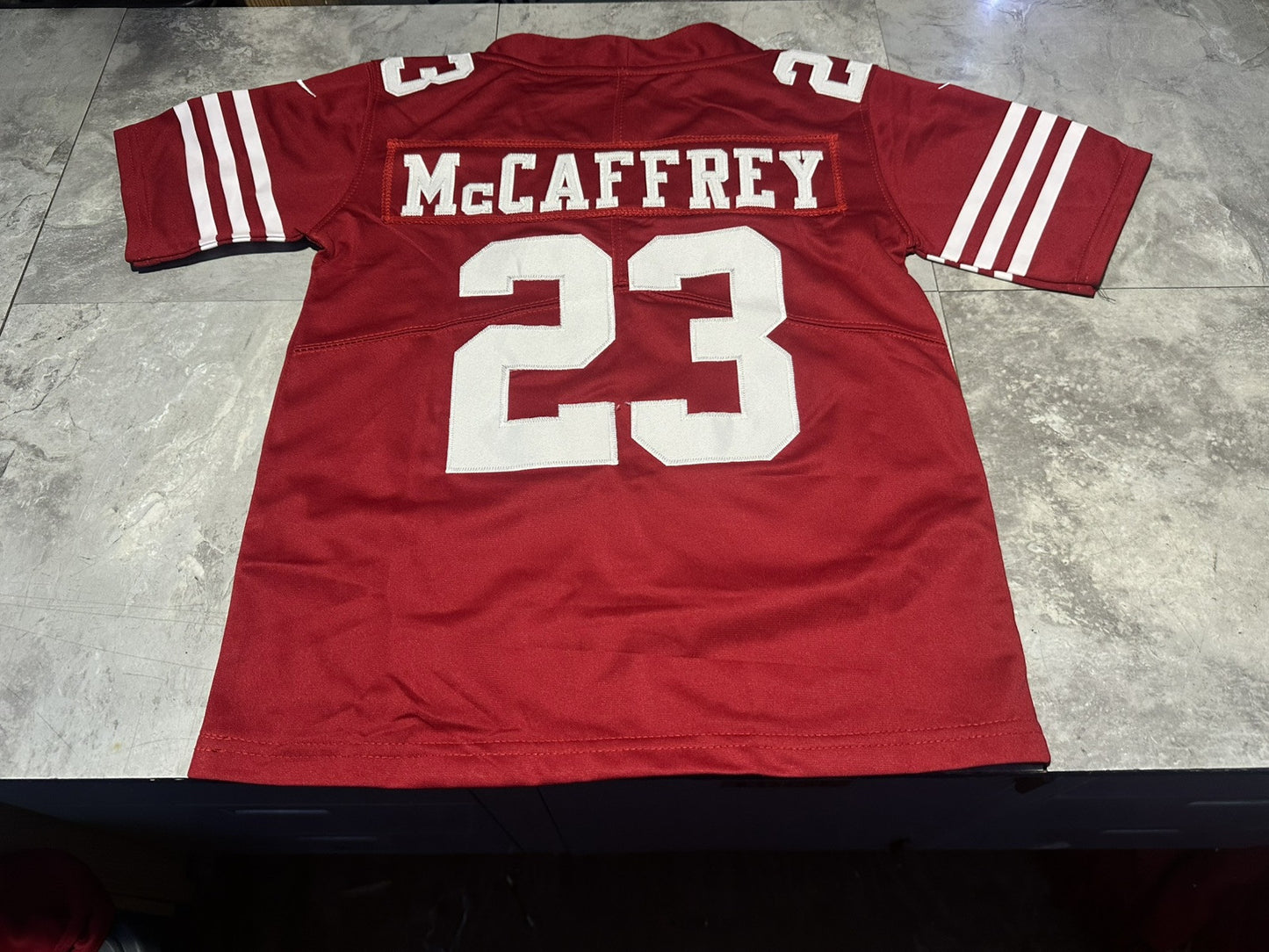 NWOT Youth Nike Christian McCaffrey # 23 XS San Francisco 49ers jersey