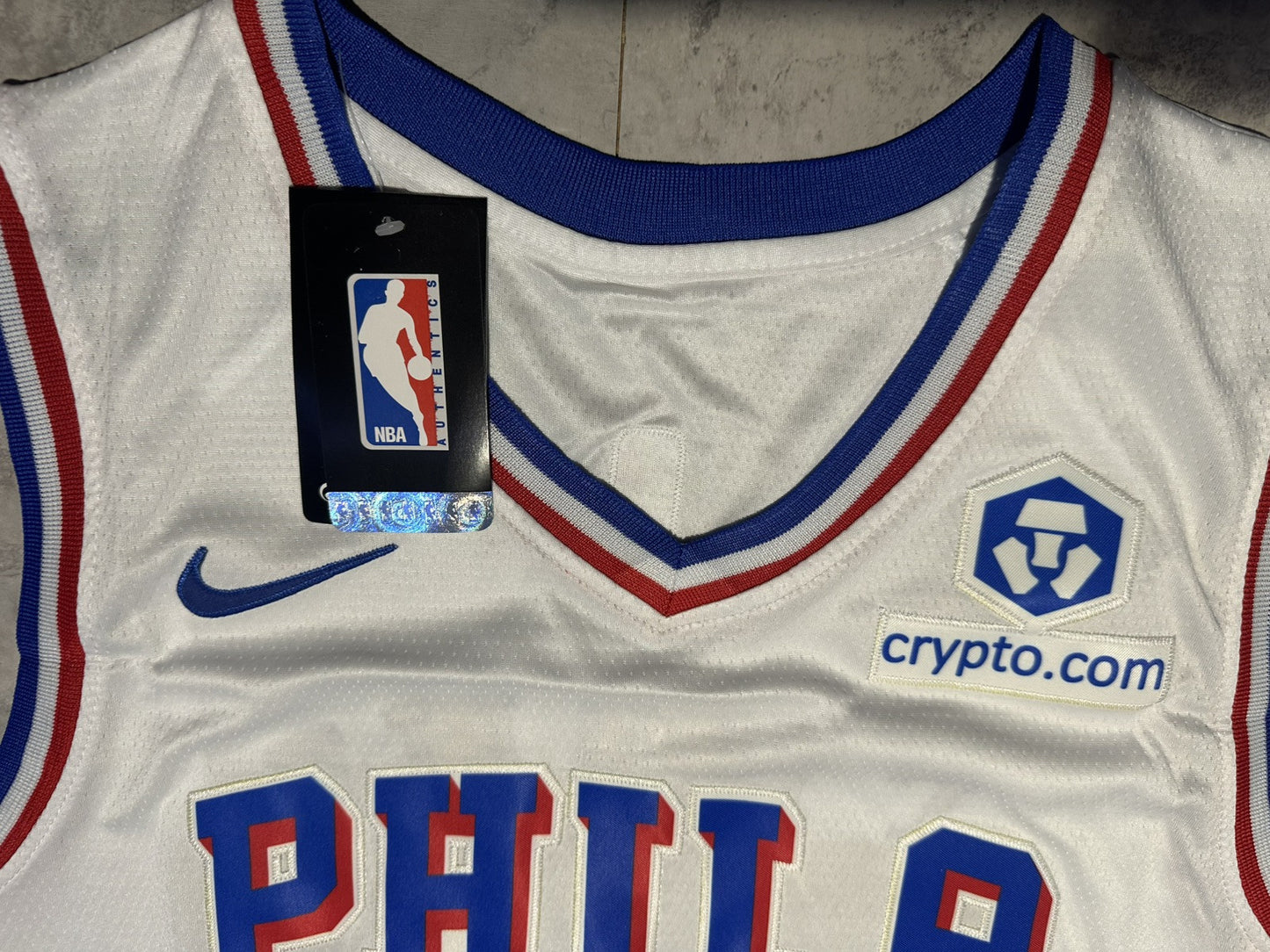 NWT White XL Philadelphia 76ers Joel Embiid Swingman Jersey Statement Edition