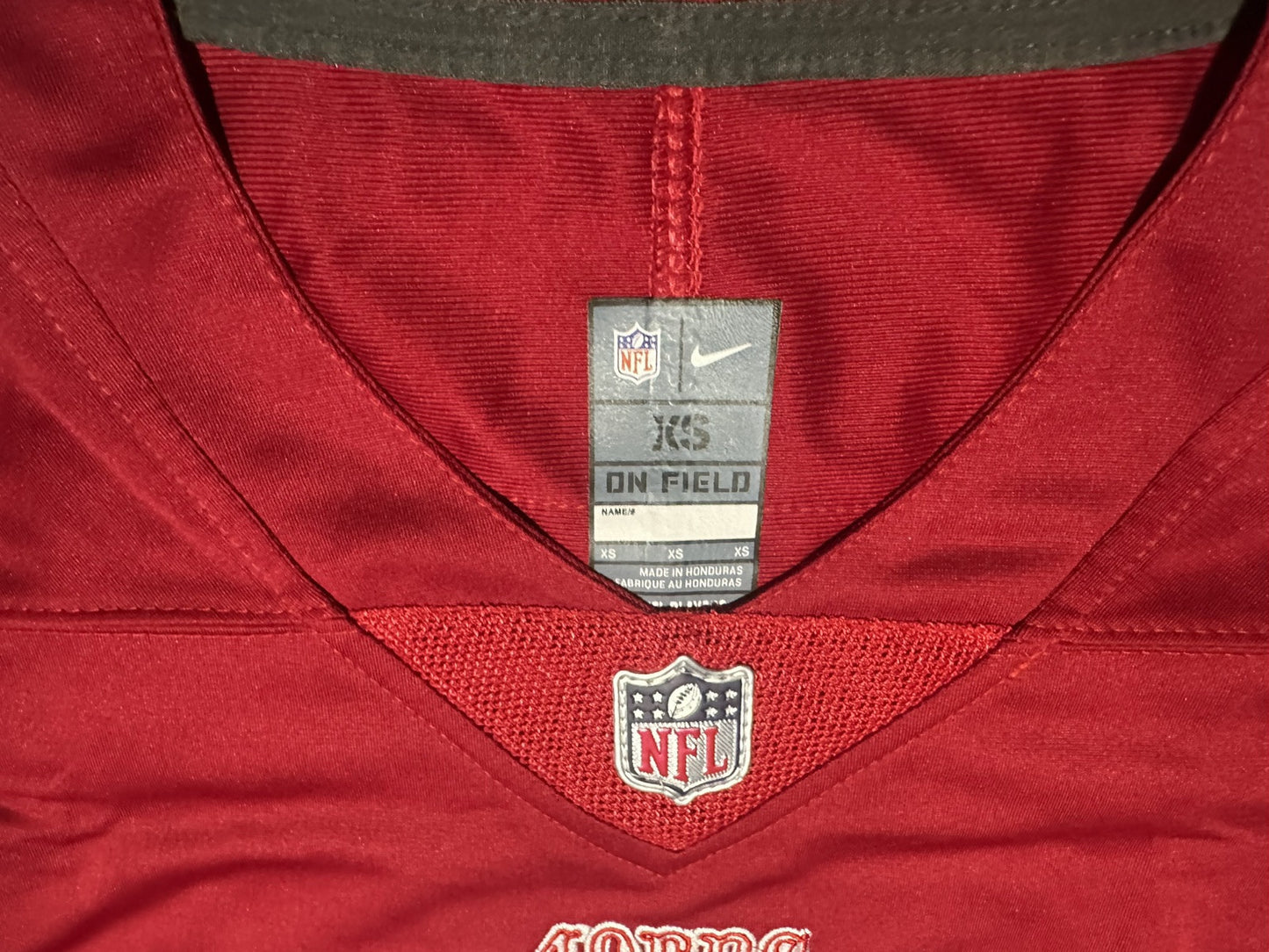 NWOT Youth Nike Christian McCaffrey # 23 XS San Francisco 49ers jersey