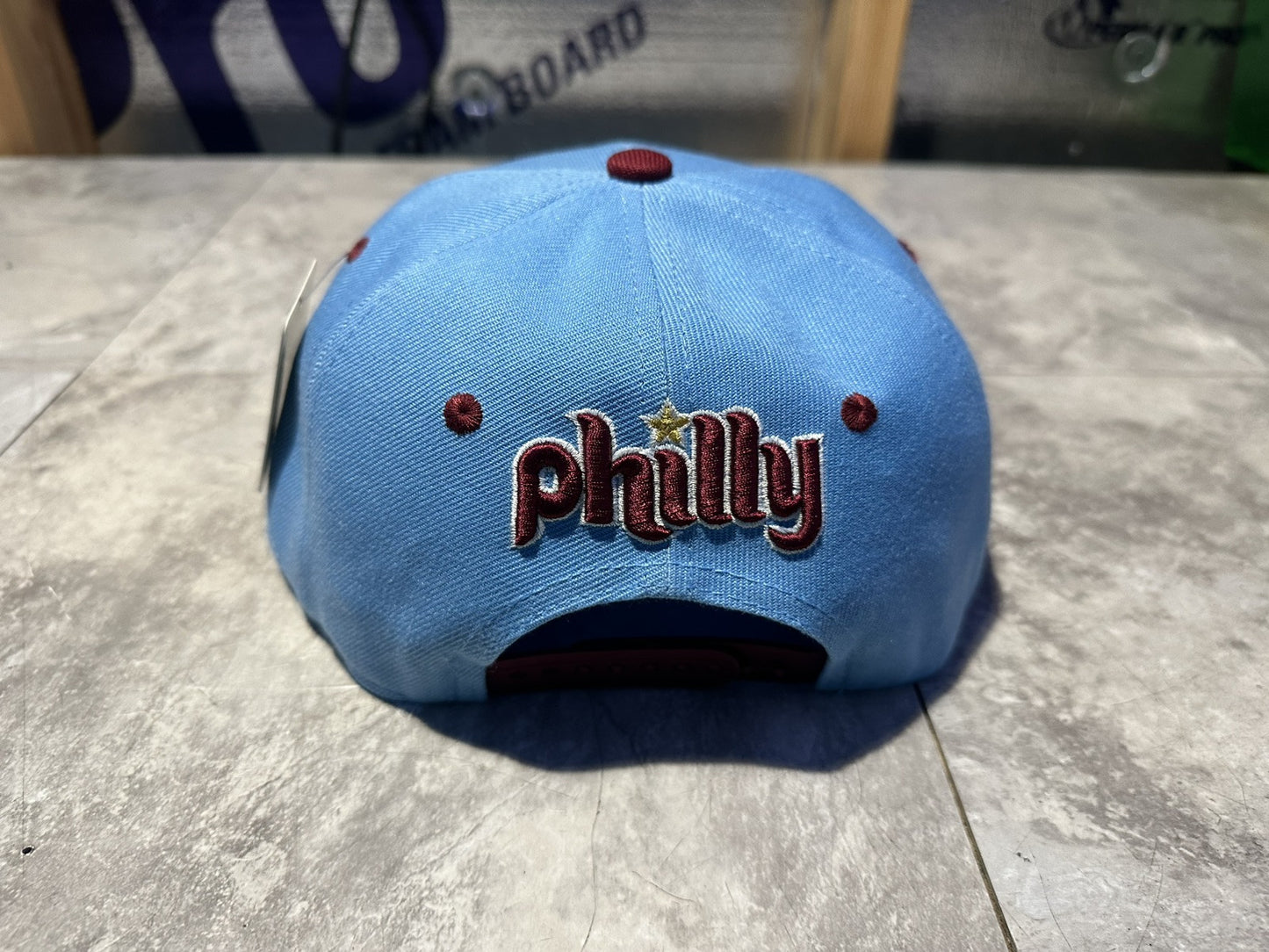 NWT Kipa Premium Philadelphia Phillies Throwback Powder Blue/ Burgundy