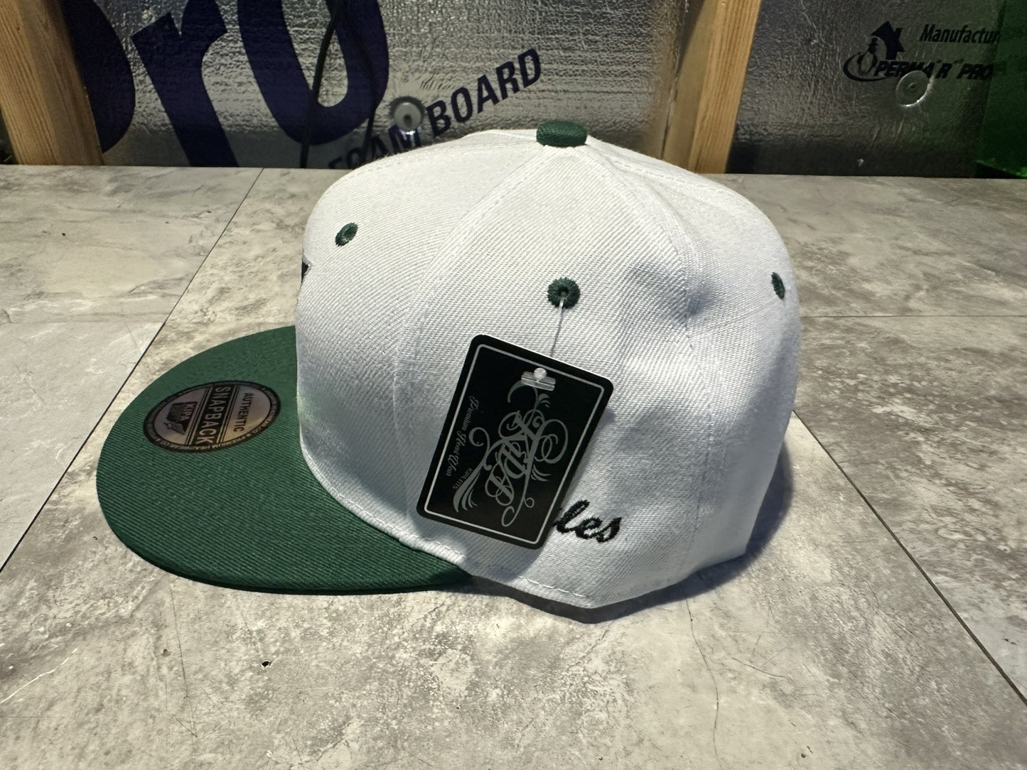 2024 Kipa Premium White/ W Green Brim Philadelphia Eagles SnapBack Hat