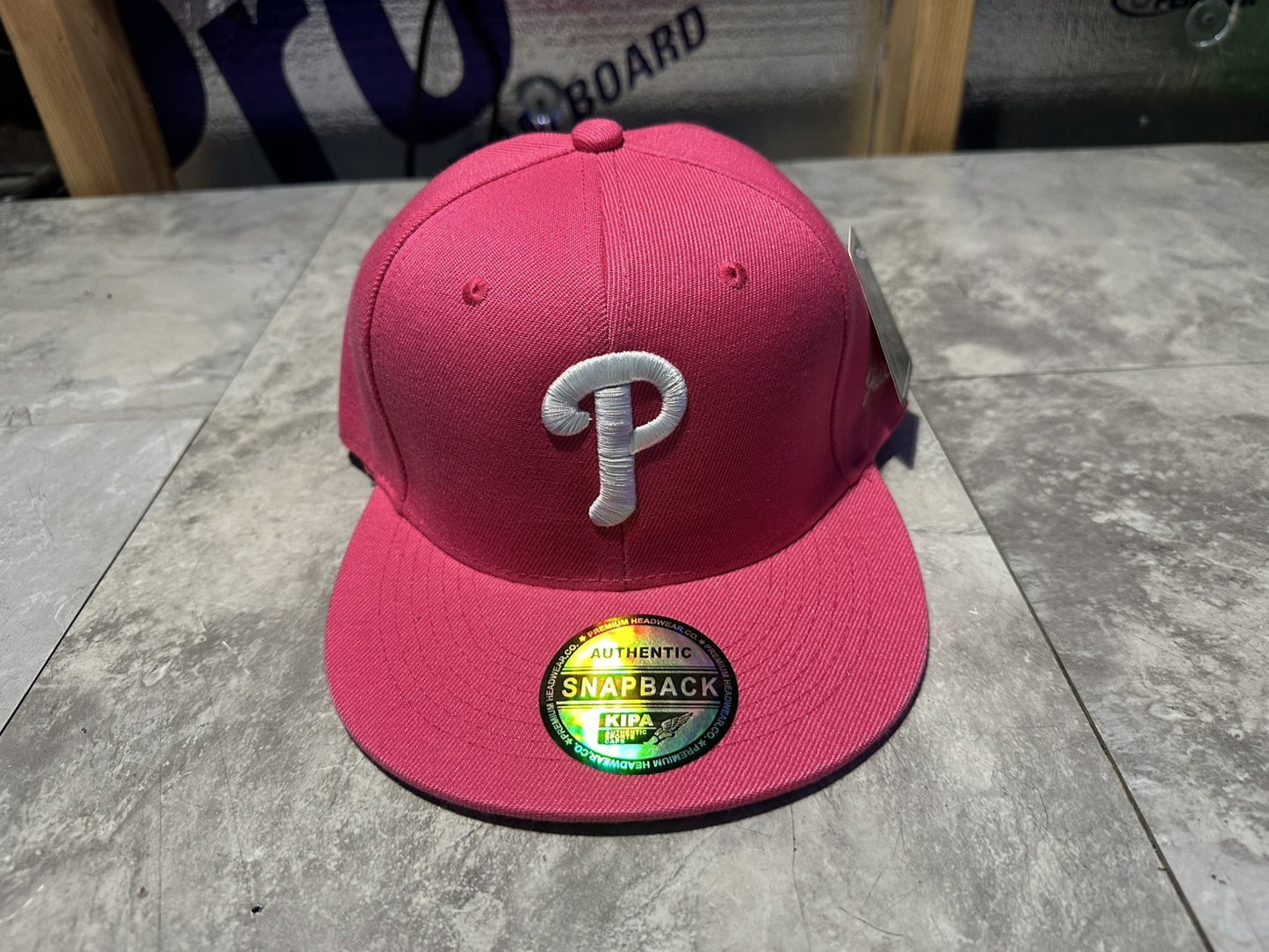 NWT Kipa Premium Philadelphia Phillies Pink/ White P Hat Cap Lid