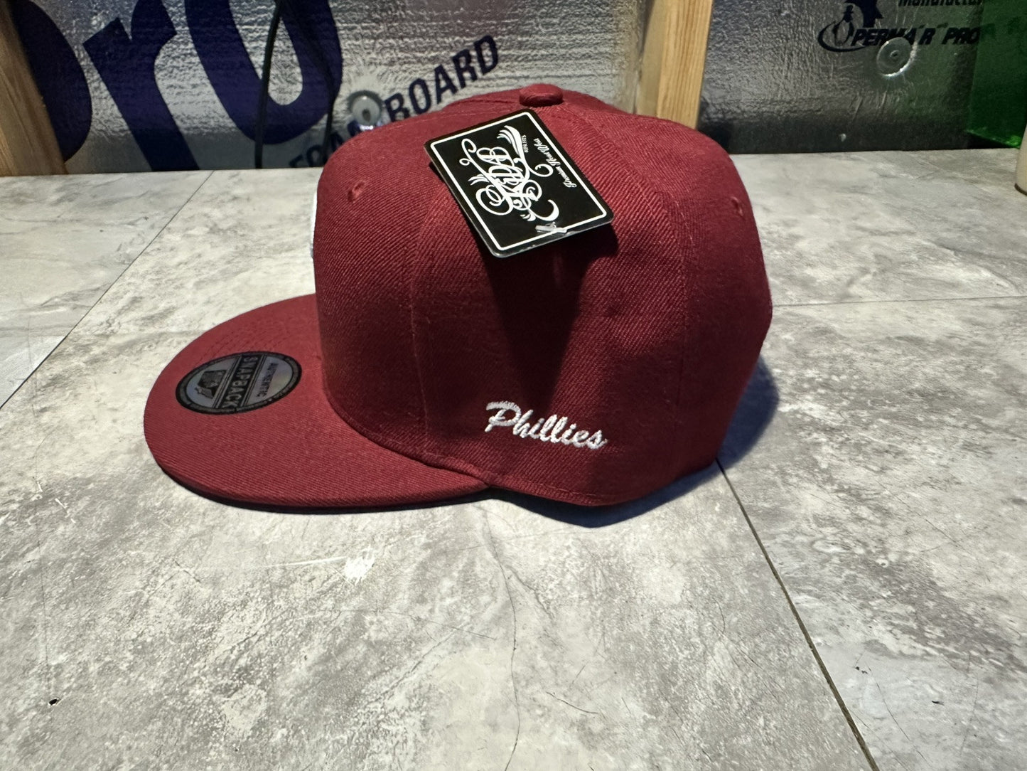 NWT Kipa Premium Philadelphia Phillies Burgundy/ White P Hat Cap Lid