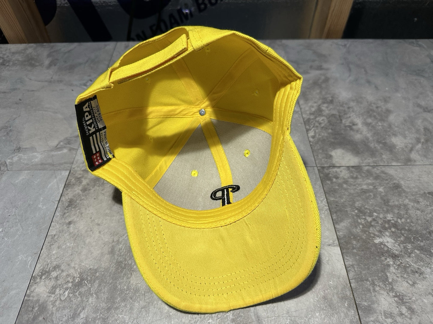 NWT Kipa Premium Philadelphia Phillies Yellow/Black P Hat Cap Lid Curv