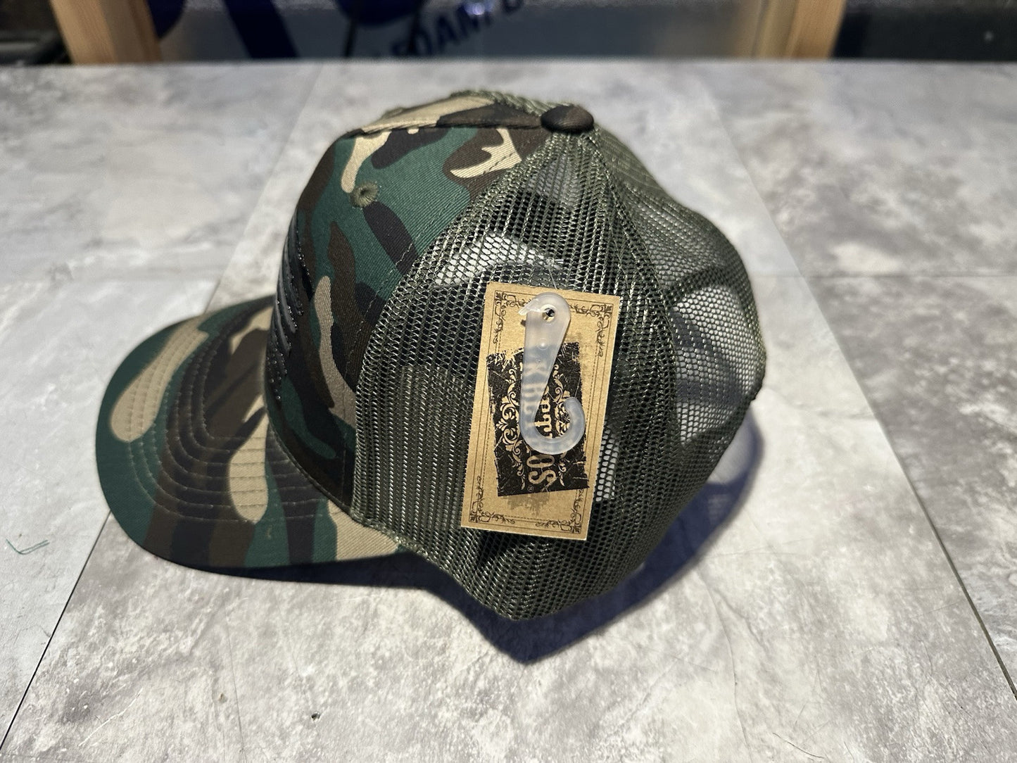 NWT KBETHOS Camouflage American Flag SnapBack Hat. Cap, Camo.