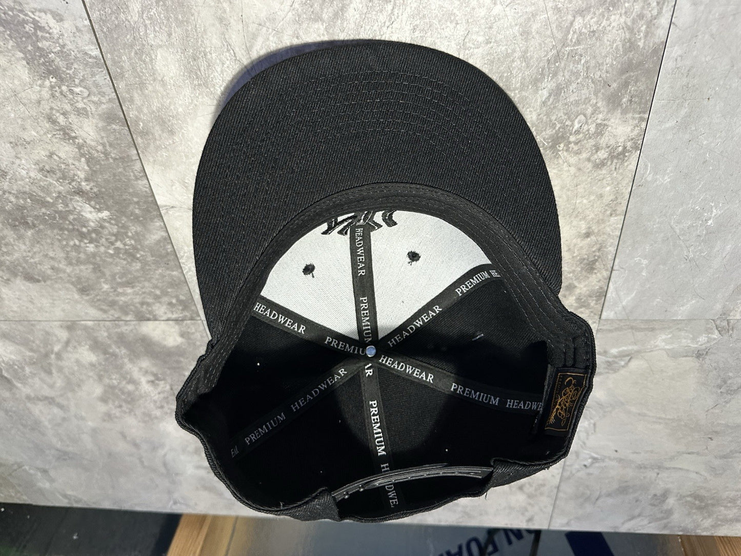 NWT Kipa Premium New York Yankees Black/ Black NY Hat Cap Lid