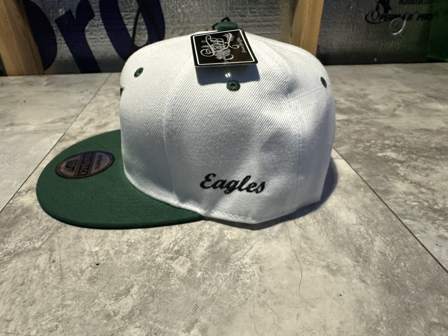 2024 Kipa Premium White/ W Green Brim Philadelphia Eagles SnapBack Hat