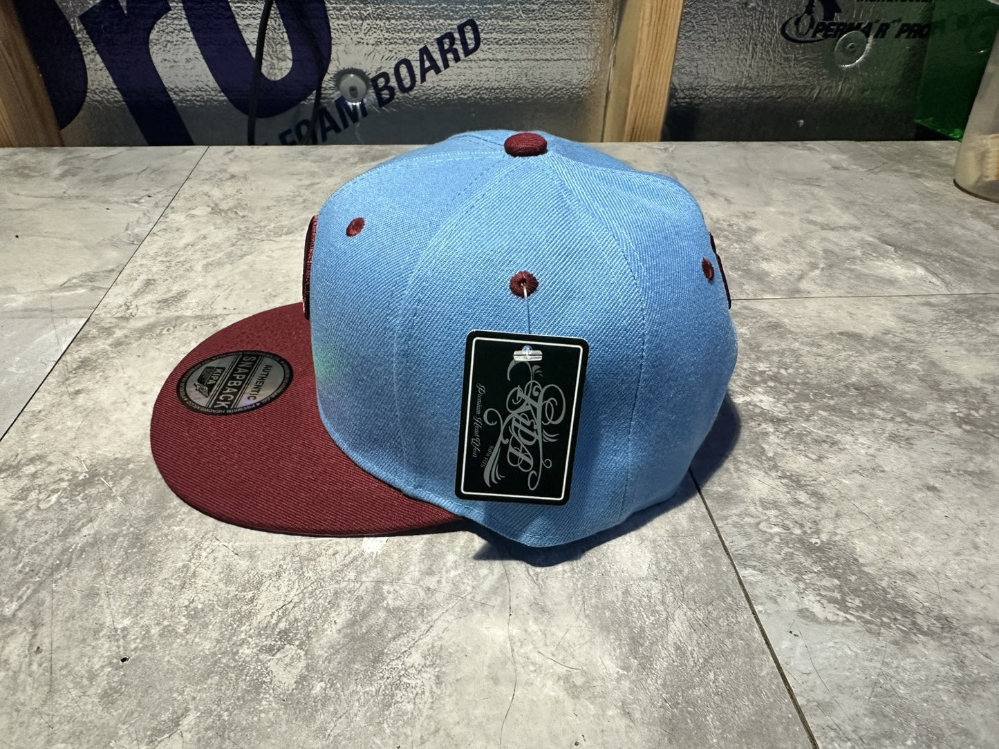 NWT Kipa Premium Philadelphia Phillies Throwback Powder Blue/ Burgundy