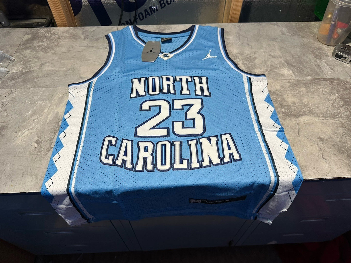 NWT Michael Jordan #23 North Carolina Elite Limited Jersey Blue Small
