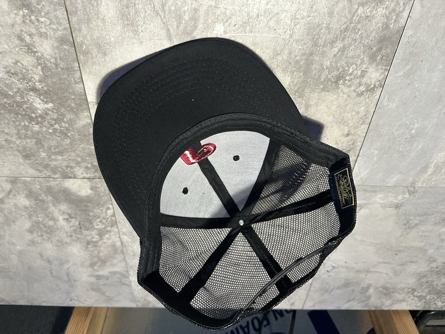 NWT Kipa Premium Philadelphia Throwback Phillies Black/ Red P Mesh Hat