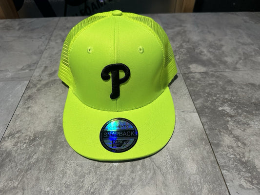 NWT Kipa Premium Philadelphia Phillies Neon Green/ Black P Mesh Hat Ca