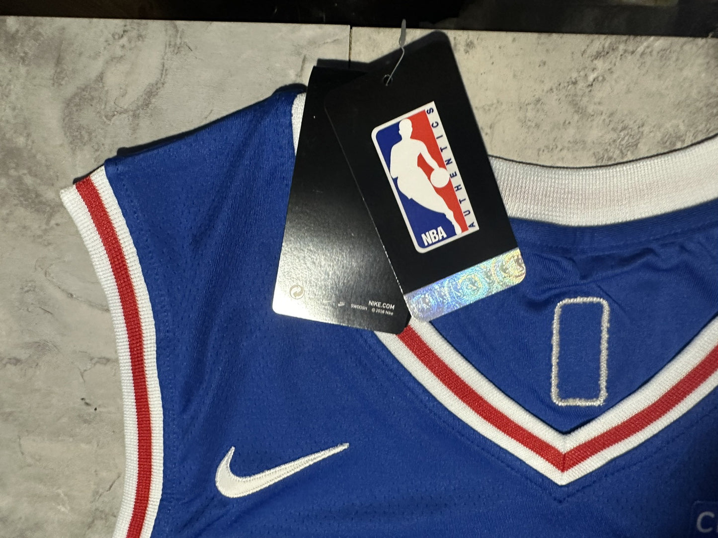 NWT Philadelphia 76ers Joel Embiid Swingman Jersey Statement Edition Blue
