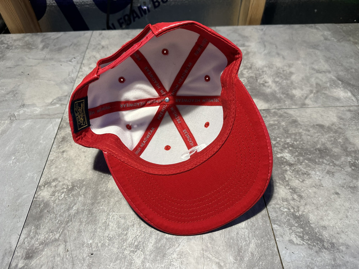 NWT Kipa Premium Philadelphia Phillies Throwback Leather Red/ White P Hat