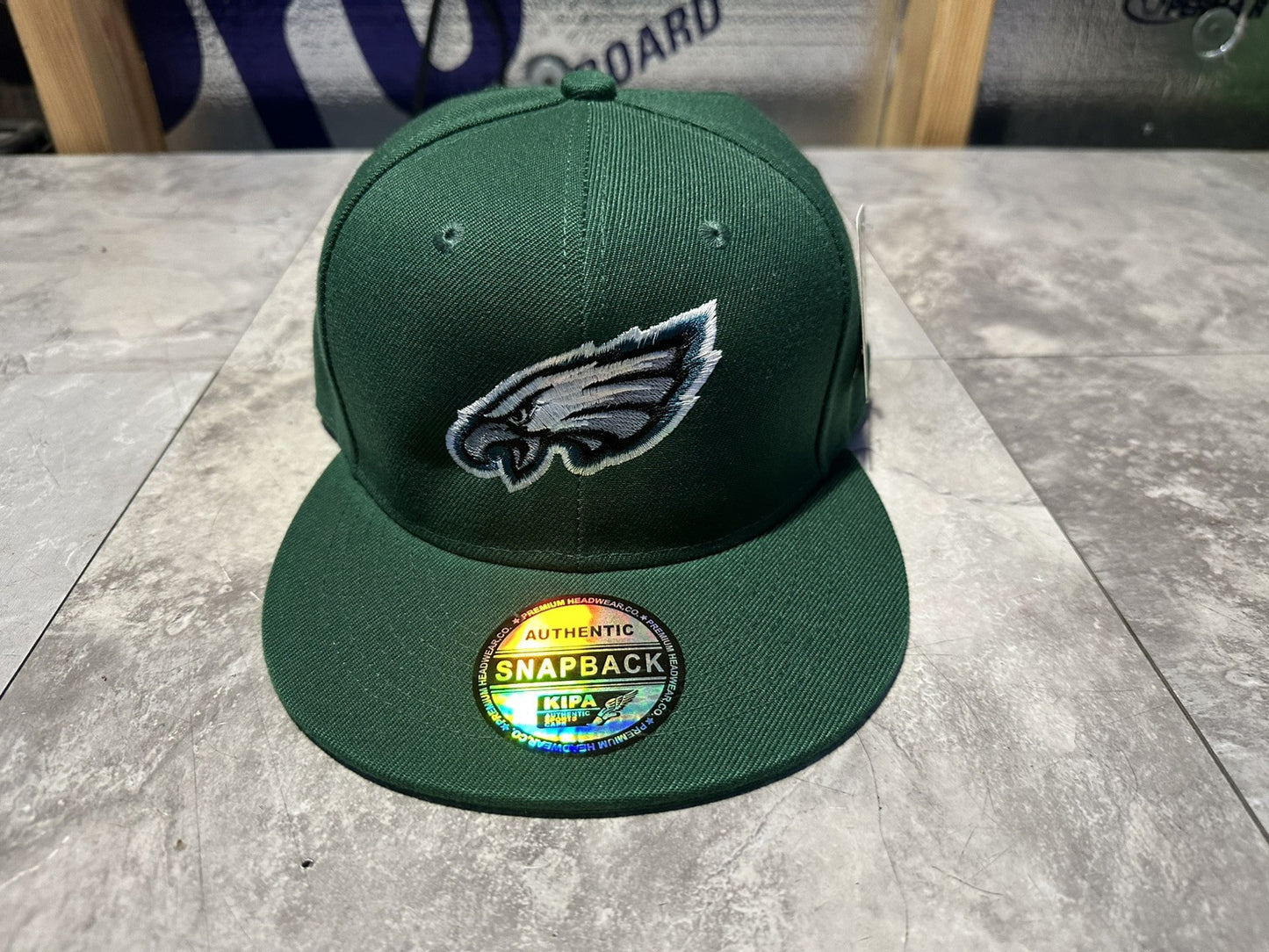 2024 Kipa Premium Green Philadelphia Eagles SnapBack Hat Cap Flat Brim