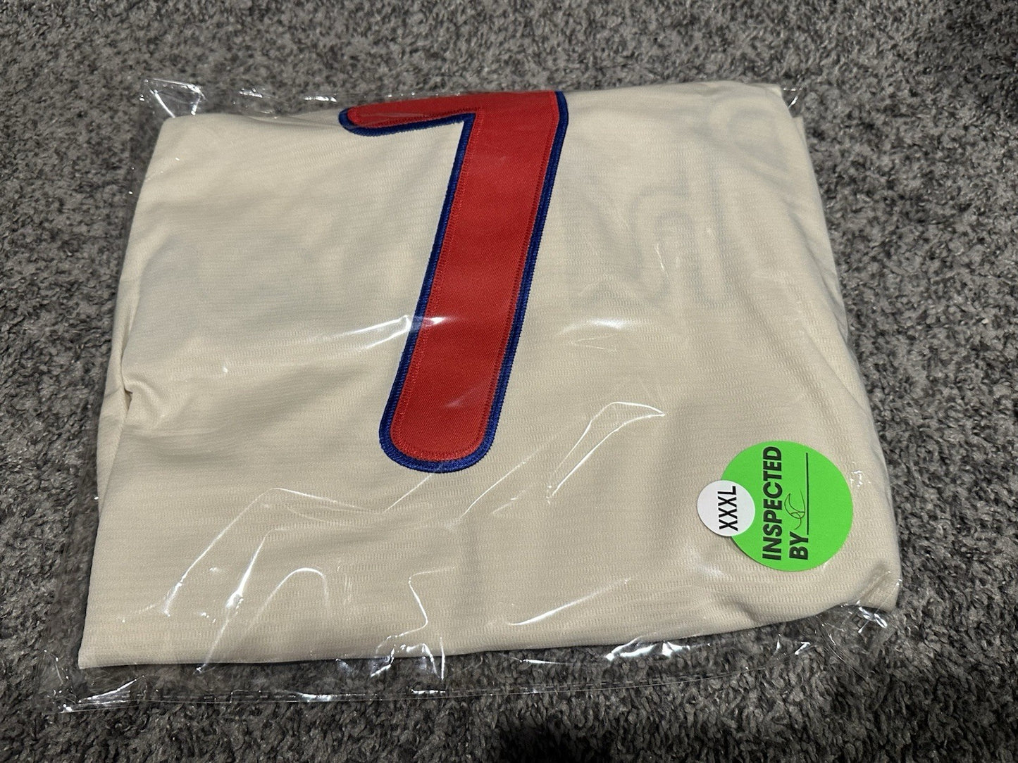 NEW Men’s Trea Turner Philadelphia Phillies Cream Jersey XXXL (2023)