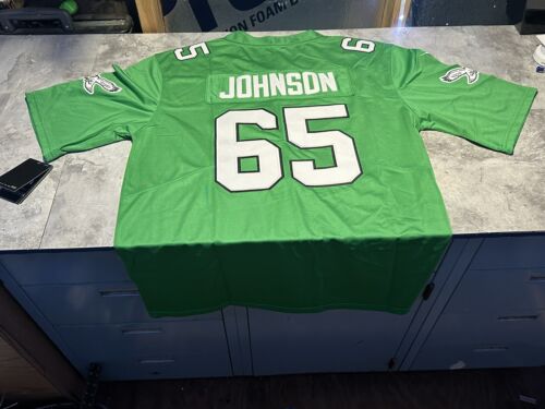 NWT Men’s Philadelphia Eagles Lane Johnson Throwback Kelly Green Small