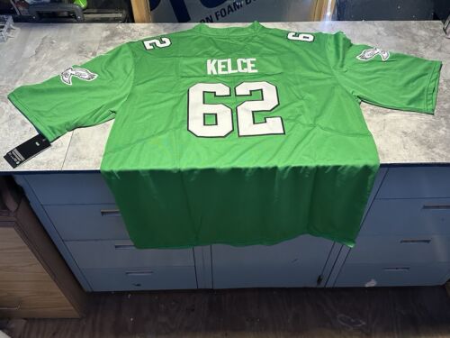 NWT Small Jason Kelce Philadelphia Eagles Throwback Kelly Green Jersey
