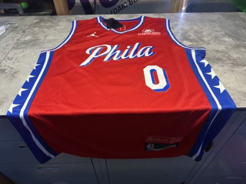 Philadelphia 76ers Tyrese Maxey Swingman Jersey Statement Edition Large