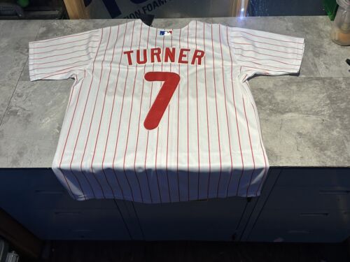 NWT Men’s Trea Turner Phillies Home Pinstripe Jersey XLarge XL