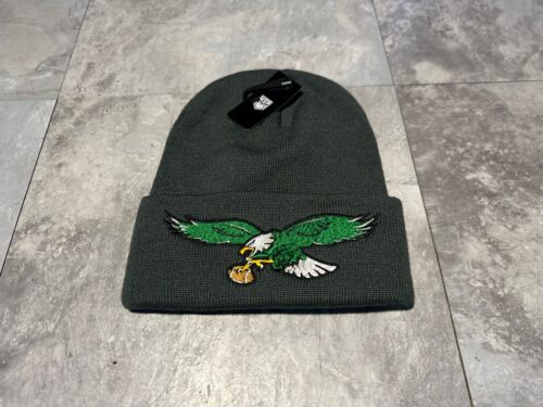 NWT PHILADELPHIA EAGLES Gray Throwback NFL BEANIE.