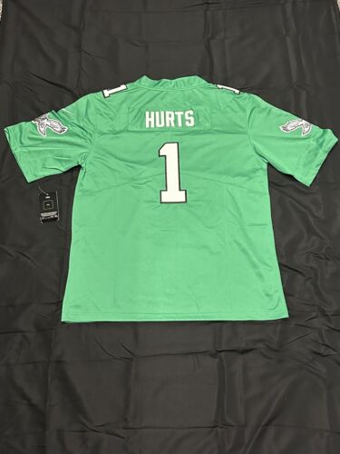NWT Large Jalen Hurts Philadelphia Eagles Throwback Kelly Green Jersey