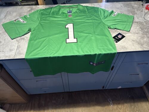 NWT Jalen Hurts Philadelphia Eagles Throwback Kelly Green Jersey Size