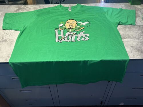 XXXL Philadelphia Eagles Jalen Hurts Kelly Green Throwback Football T-shirt