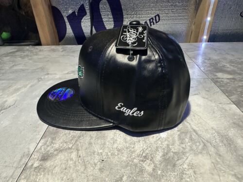 NWT Kipa Premium Philadelphia Eagles Throwback Black Leather SnapBack