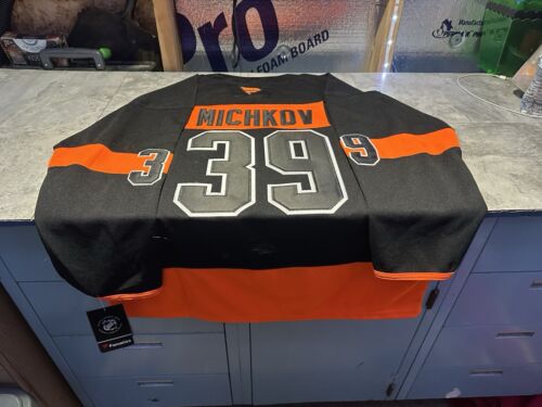 NWT Small Matvei Michkov #39 Philadelphia Flyers MEN Stitched Jersey Black.