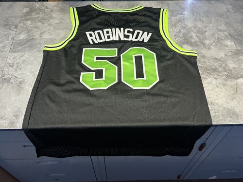 NWOT Black Retro The Admiral David Robinson Navy Basketball Jersey All