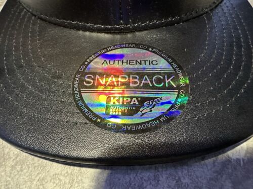 NWT Kipa Premium Philadelphia Eagles Throwback Black Leather SnapBack