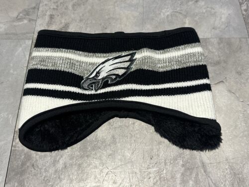 NWT PHILADELPHIA EAGLES White/Black NFL Earmuffs. Comfy Inside. Hat