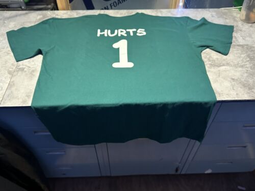 XXLarge Philadelphia Eagles Jalen Hurts Green Football T- Shirt